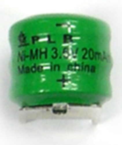 [버튼셀충전지] PLB Ni-MH 3.6V 20mAh 1:2핀타입 