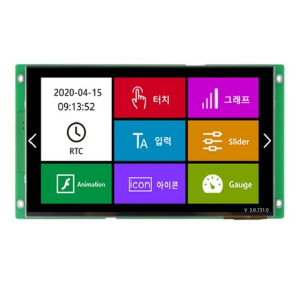 ezHMI EZ80480M070 7인치 RS232 LCD