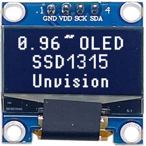 OLED 0.96인치 SSD1315 I2C JK-096-12864-W 화이트