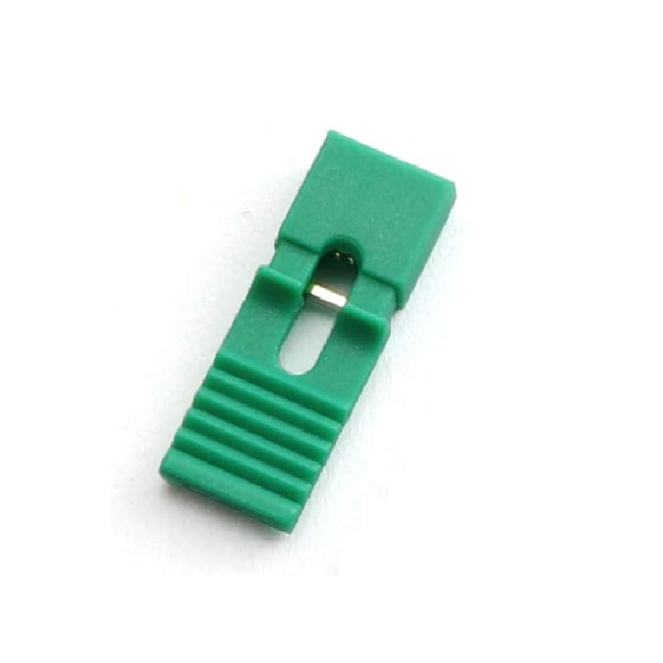점퍼 캡 쇼트 핀 2.54mm 긴 손잡이 녹색 10개