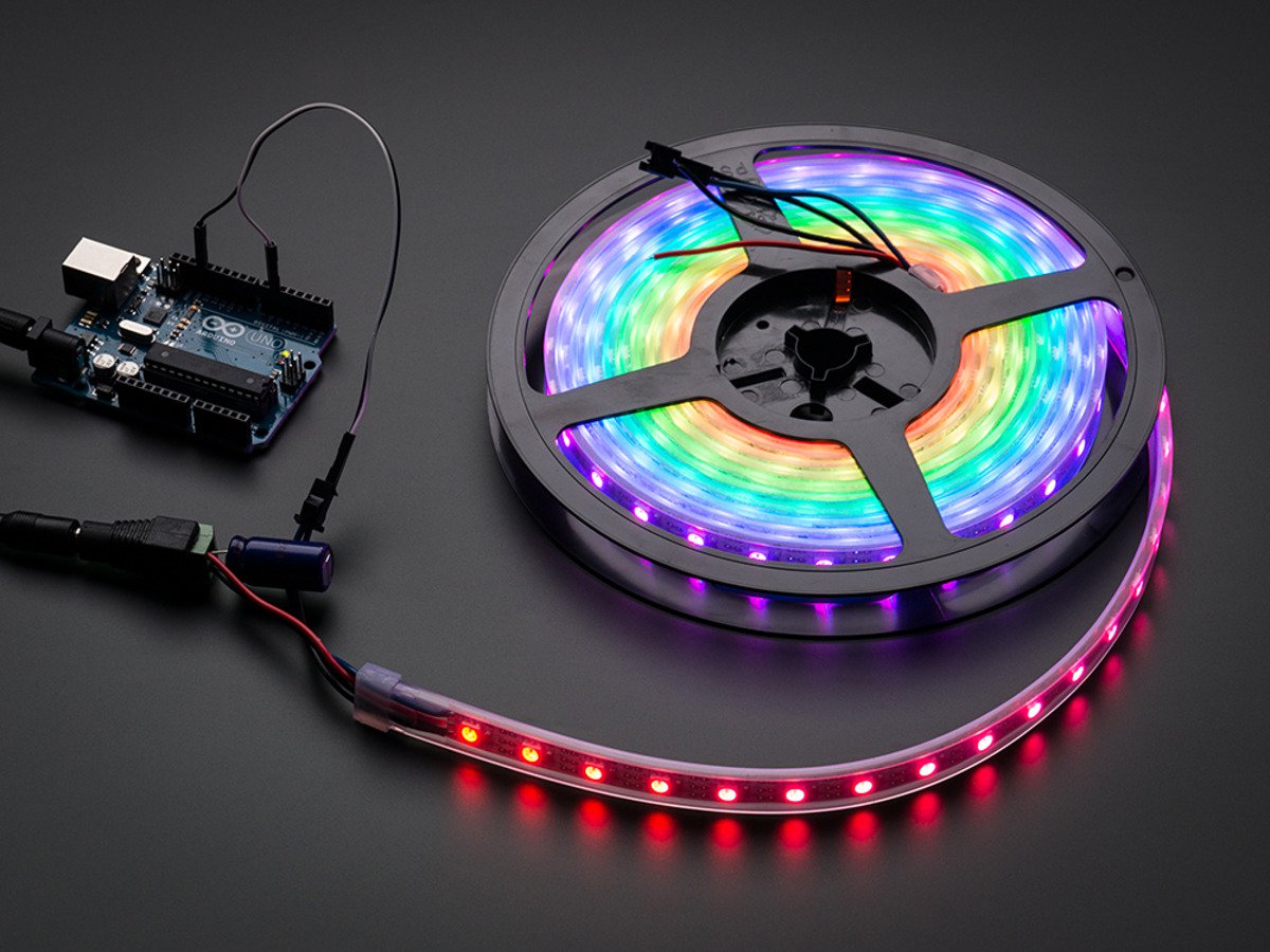 Adafruit NeoPixel Digital RGB LED Strip - White 60 LED [WHITE] ( 네오픽셀 디지털 RGB LED 스트립 )