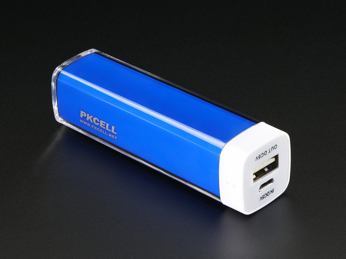 Adafruit USB Battery Pack - 2200 mAh Capacity - 5V 1A Output