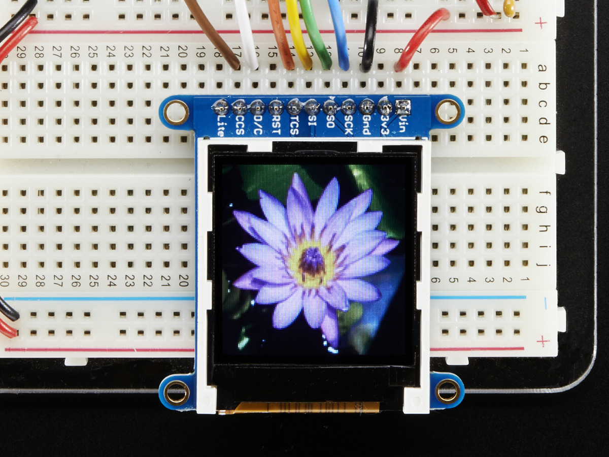 Adafruit 1.44&quot; Color TFT LCD Display with MicroSD Card breakout [ST7735R] ( 1.44 TFT LCD 마이크로 SD 포함 )
