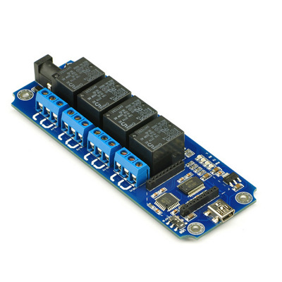 지그비/ 블루투스/ WiFi 무선제어 USB I/F 릴레이-4모듈(P2896)