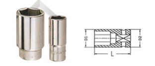 NIUS 지니어스 롱 핸드소켓 (DEEP HAND SOCKET) 3/8”（9.5mm) 크롬바나디움스틸 200-1021 6mm