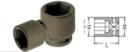 NIUS 지니어스 임펙트소켓(IMPACT SOCKET) 3/8(9.5mm) 201-1505 6MM