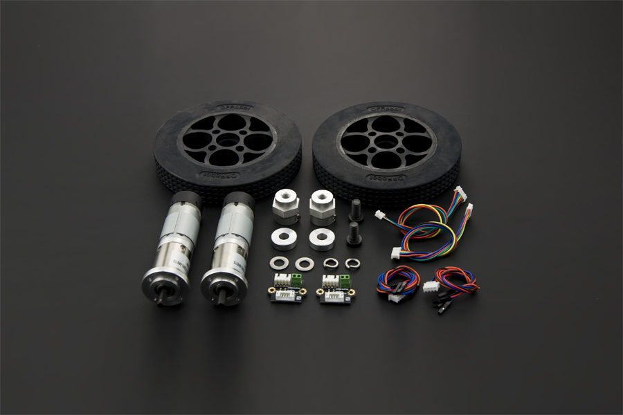 DFROBOT Rubber Wheel Motor Kit [KIT0085]