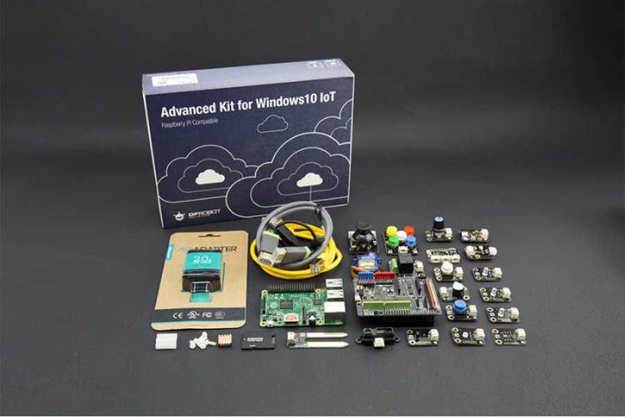 DFROBOT Advanced Kit for Raspberry Pi 2 (Windows 10 IoT Compatible) [KIT0104] ( 라즈베리파이 마이크로소프트 사물인터넷 키트 )