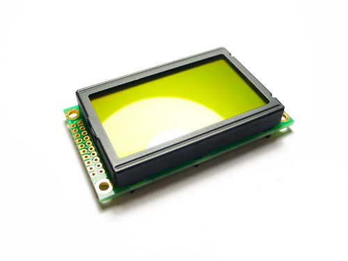 SeeedStudio Graphic LCD 128*64 (KS0108 ctrl) - D.Blue and Yellow Green [SKU: 104990010] ( 12864 그래픽 LCD )