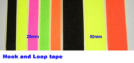 Adhesive Velcro Tape - 25mm Black 1m
