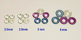 Aluminum washers color (blue purple) 10pcs
