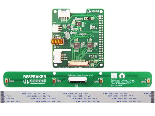 SeeedStudio ReSpeaker 4-Mic Linear Array Kit for Raspberry Pi [SKU: 107990056]