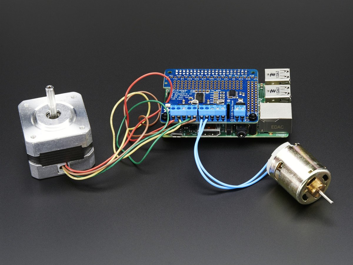 Adafruit DC &amp; Stepper Motor HAT for Raspberry Pi - Mini Kit ( Raspberry Pi 라즈베리파이 )