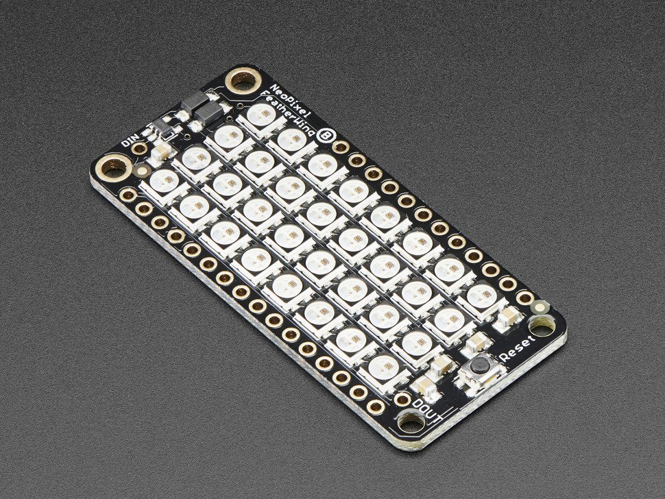 Adafruit NeoPixel FeatherWing - 4x8 RGB LED Add-on For All Feather Boards