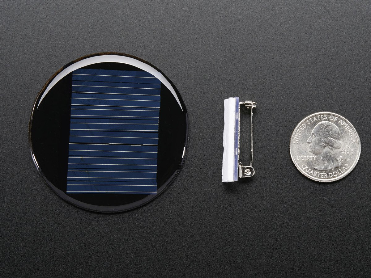 Round Solar Panel Skill Badge - 5V / 40mA ( 원형 태양광 태양열 패널 )