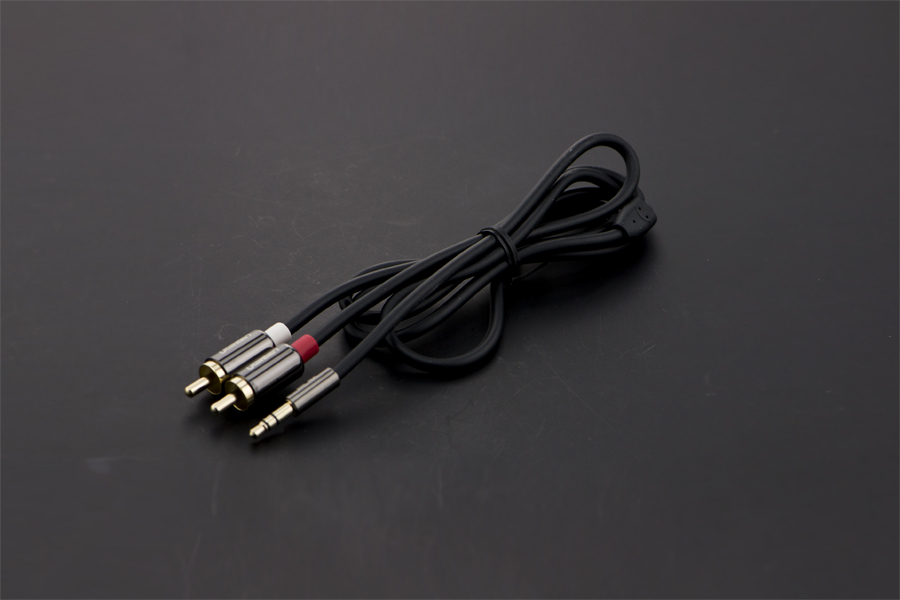 DFROBOT 3.5mm Stereo Male to Two RCA Stereo Male Y-Cable [FIT0404] ( 3.5파이 스테레오 RCA 변환 케이블 Y형 )