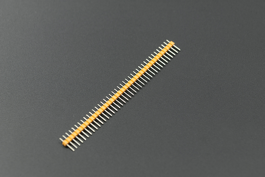 DFROBOT 10 Pcs 40 Pin Headers - Straight (Yellow) [FIT0084-Y] ( 40핀 헤더 )