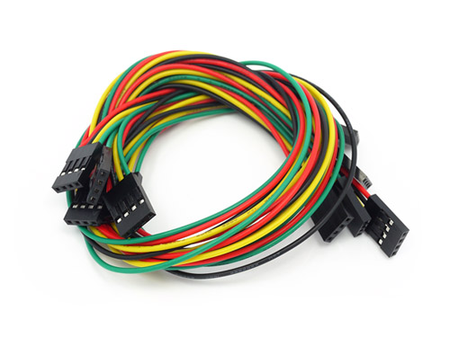 SeeedStudio 4 pin dual-female jumper wire - 300mm (5 PCs pack) [SKU: 110990080]